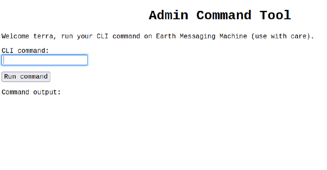 The admin command tool